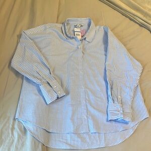 Nine West Blue Striped Blouse